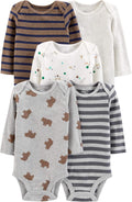 Simple Joys by Carter's Baby Boys Long-Sleeve Bodysuit Pack of 5Bodysuit