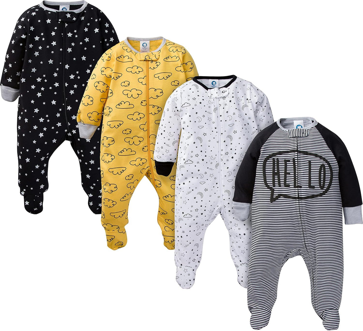 Gerber Baby Boys' 4 Pack Sleep 'N Play Footie