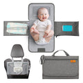 Kopi Baby Portable Diaper Changing Pad with Wipes Pocket, Classic Grey