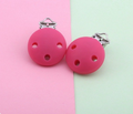 Environmental protection wood three-hole round baby pacifier clip