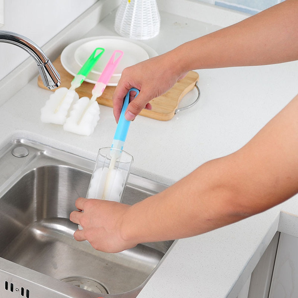 Baby High Grade Clean Sponge Child Special Bottle Brush With Handle Cleaning Utensils Brush Glass Special Brushes