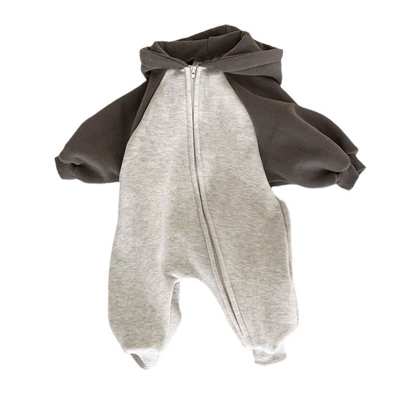 Baby jumpsuit fleece baby outfit crawling suit