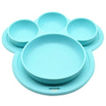 Kids Food-grade Silicone Home Dinner Dish Baby Plate Tableware Bear Paw Shape Children Training Cartoon Bowls Suction Toddler