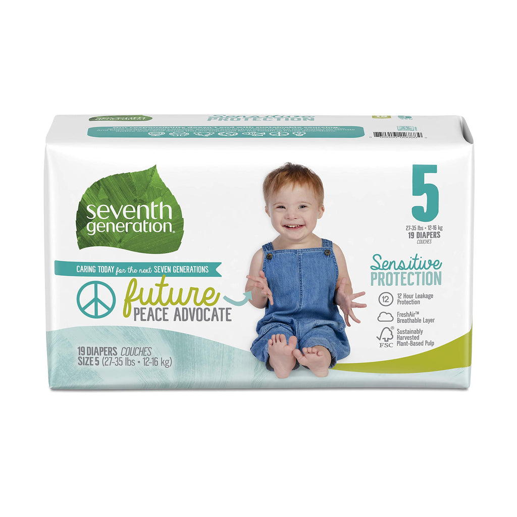 Seventh Generation Baby Diapers Sensitive Protection Size 5 19 Count